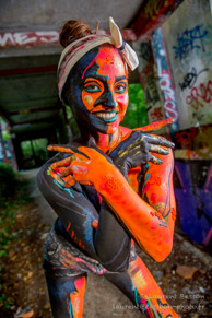 Session Bodypainting (Emilie Caillon - Poonam Malpani) / Domaine d'Orgemont, Cerny - 24 septembre 2016